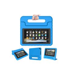 For Amazon Fire 7 2019 Case Kids Shockproof Tablet Smart Cover Handle EVA New Blue - FHT07ATK1
