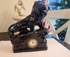 Vintage Lion Mantle Clock