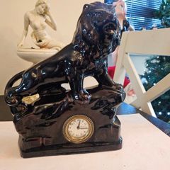 Vintage Lion Mantle Clock