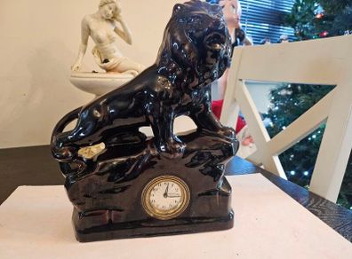 Vintage Lion Mantle Clock