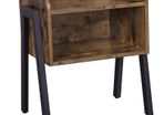 Side Table Nightstand Retro Rustic Chic Wood Look- FREE DELIVERY NATIONWIDE
