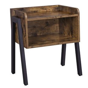 Side Table Nightstand Retro Rustic Chic Wood Look- FREE DELIVERY NATIONWIDE