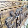 Vintage African Hand-Carved Wood Wall Relief Panel (29x64 cm Image 5