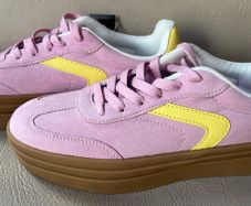 Ladies Pink & Yellow Trainers