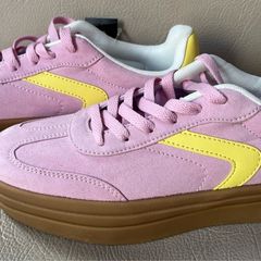 Ladies Pink & Yellow Trainers