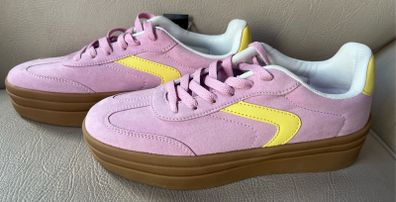 Ladies Pink & Yellow Trainers