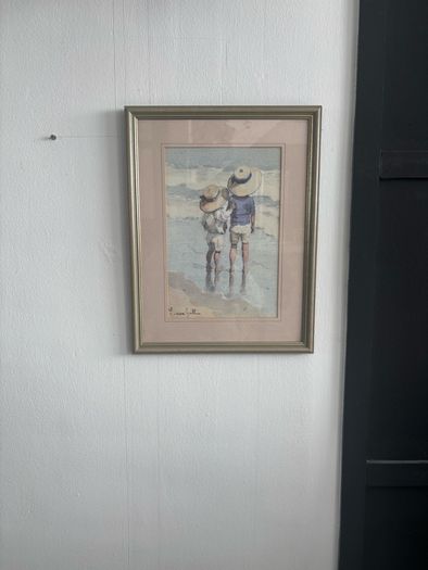 Prints E.Van Goethem (1857-1924) -Watercolour, Sun Hats