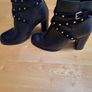 Black leather studded boots Faith size 6 Image 5