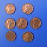 Lincoln Memorial Cent & Wheat Ears Cent Coins x 7 (1952 to 1973) Image 3