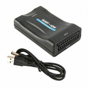 SCART To HDMI Video Audio Upscale Converter Adapter HD 1080P