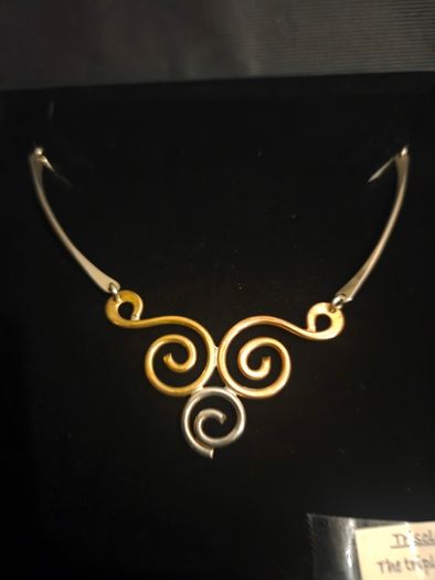 Hand Crafted Irish Made Triple Spiral Necklace by Kieran Cunningham