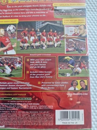 Manchester United Club Football Season 2003 2004 Xbox Original Games Original
