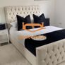 NEW Modern King Ottoman Bed with Padded Headboard & Gas Lift Image 3