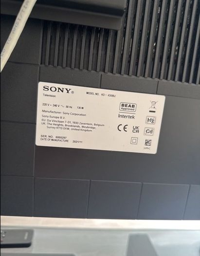 Sony Bravia X89J 43" 4K 120Hz