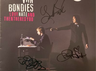 PRICE DROP! The Von Bondies - Love Hate And Then There's You. Fully autographed limited 2009 first pressing on pink vinyl. Bargain.