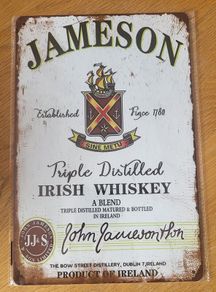 Jameson Whiskey : Metal Sign
