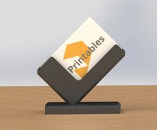 Modern Business Card Holder  3D Printed Desk Display Stand