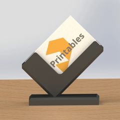 Modern Business Card Holder  3D Printed Desk Display Stand
