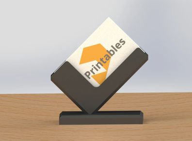 Modern Business Card Holder  3D Printed Desk Display Stand