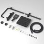 Milano Thermostatic Shower Mixer Set Matte Black, 300mm Square Overhead Rainfall Shower head, Handheld Shower 3 Spray Image 4