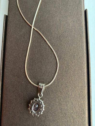 Silver & amethyst stone