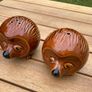 RARE Vintage P.K. Price & Kensington Pottery Salt and Pepper Shakers, Hedgehogs Image 2