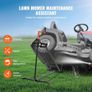 Ride on Lawn Mower Lift Jack, 880 Lbs Weight Capacity, Telescopic Maintenance Jack with Crank Handle & Power Tool Handle, Foldable Lawn Tractor Lifter for Lawn Mowers and Garden Tractors, Black Image 4