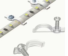100pcs strip lamp transparent mounting bracket, LED lamp with fixing clamp,