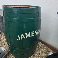 Jameson whiskey barrel  (perfect for plunge pool)