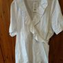 Ladies pure white Zizzi wrapover 100% cotton shirt. New with Tags. Image 2