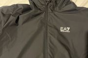 Emporio armani EA7 bomber winter jacket hoodie size XXL BLACK