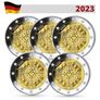 Germany 2 Euro Commemorative Coin 2023 - Charles the Great. All Mints. 5 coins. BU. Image 2