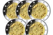 Germany 2 Euro Commemorative Coin 2023 - Charles the Great. All Mints (ADFGJ) . 5 coins. Uncirculated.