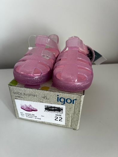 Girl sandals Igor star glitter pink Size 22