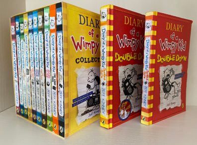 Diary of a Wimpy Kid Box Set Double Down Jeff Kinney 12 Books Great Condition