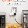 Plug Extension Socket, 3 Way Multi Plug Socket with 3 USB Ports, Power Extender Wall Adaptor for Household Appliances, Iphone, Smartphone, Tablet, Home, Office, Bedroom, 13A 3250W Image 2