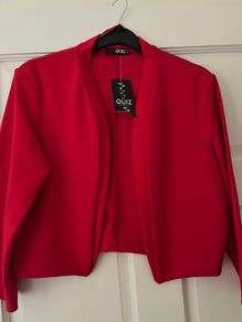 Quiz Red Cropped Jacket