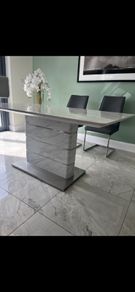 Modern Marble Effect Dining Table