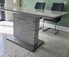 Modern Marble Effect Dining Table