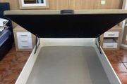White Ottoman Storage Bed Double