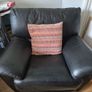 2 x Leather Reclining Armchairs Image 2
