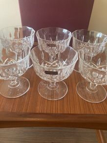 6 Clarenbridge Crystal Vintage Dessert/Champagne/Cocktail Glasses