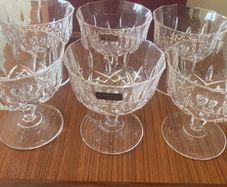 6 Clarenbridge Crystal Vintage Dessert/Champagne/Cocktail Glasses