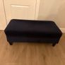 Foot stool/ bench navy velvet Image 2