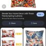 Scatterbox Amber Feather Cushion, Orange Image 2