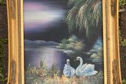 Acyclic painting signed and framed free postage