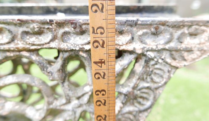 Antique Cast Iron Table Legs - Olde School Architectural Antiques (width 26" x height 25")