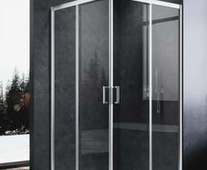 Brand New 900x900 Corner Entry Shower Enclosure Satin Chrome