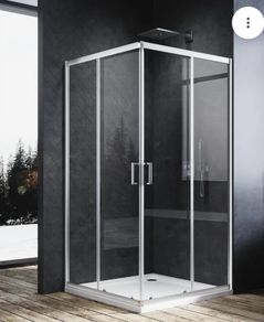Brand New 900x900 Corner Entry Shower Enclosure Satin Chrome