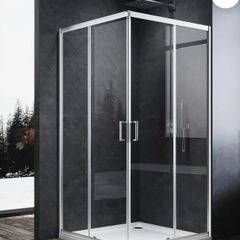 Brand New 900x900 Corner Entry Shower Enclosure Satin Chrome